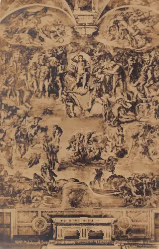 B147 Italien Rom Roma Kunst von Michelangelo Sixtinische Kapelle Kunst Vatikan Postkarte