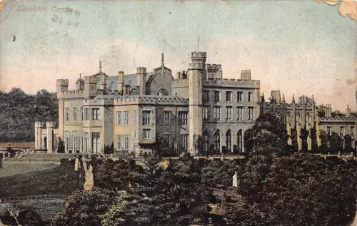B142 England Lambton Castle 1905 Vintage Postkarte