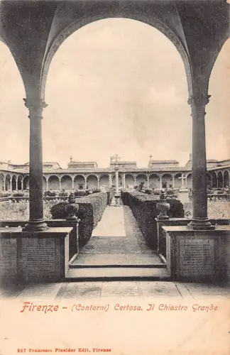 B147 Italien Firenze Florenz Contorni Certosa Il Chiostro Grande Postkarte