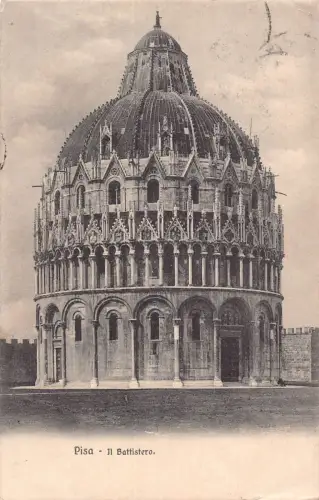 B145 Italien 1919 Pisa Il Battistero alte Postkarte