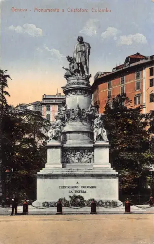 B148 Italien Genua Genua Denkmal von Cristopher Comlumbus Postkarte