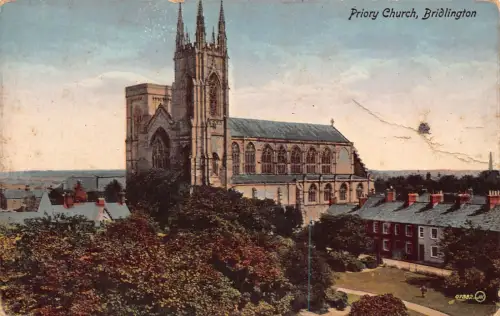 B144 England Priorat Kirche Bridlington Postkarte