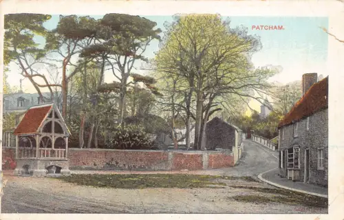 B144 England Patcham Streets Vintage Postkarte