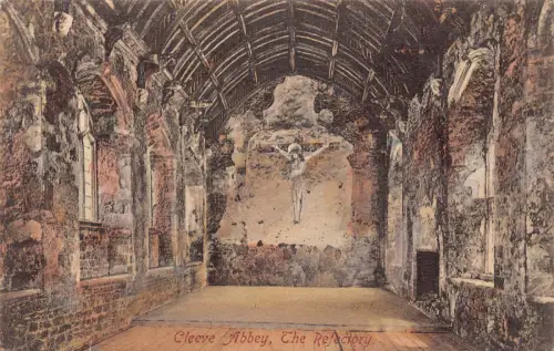 B141 England 1911 Cleeve Abbey The Refectory Vintage Postkarte