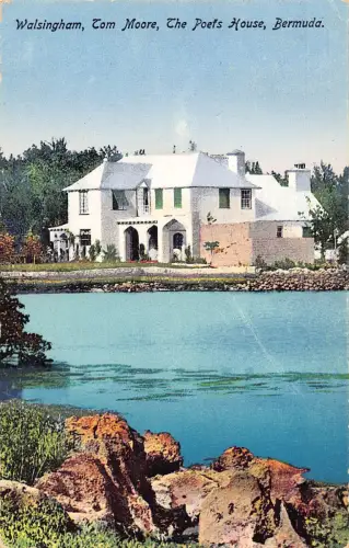 B156 Bermuda Walsingham Tom Moore The Poets House Vintage Postkarte