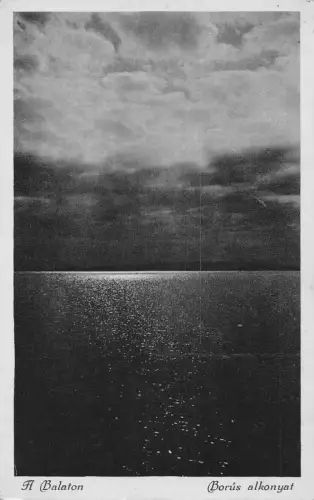 B159 Ungarn Plattensee Borus alkonyat alte Postkarte