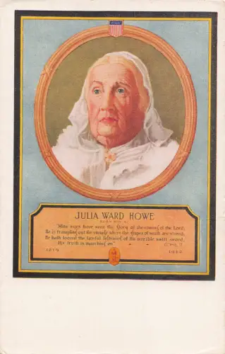 USA Julia Ward Howe amerikanische Autorin und Dichterin Portrait Vintage Postkarte B948
