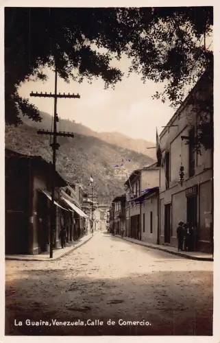 Venezuela La Guaira Calle de Comercio RPPC Vintage Postkarte B948