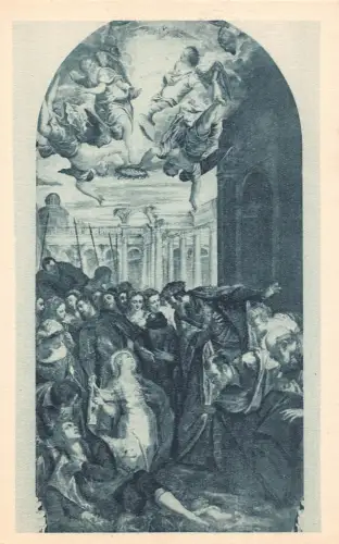 B145 Tintoretto Kunst Italien Venezia Chiesa Madonna Wunder der heiligen Agnes Postkarte