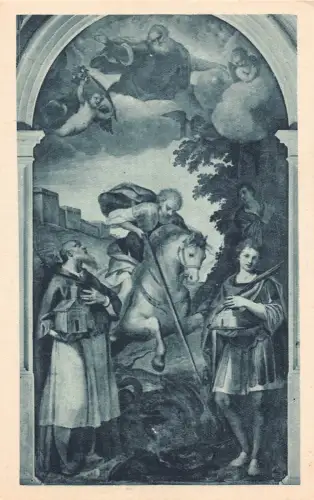 B145 Ponzone Kunst Italien Venezia Chiesa Madonna Heiliger Georg Postkarte