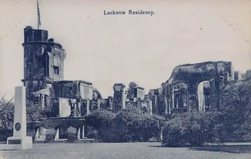 B613 Indien Lucknow Residenz Vintage Postkarte