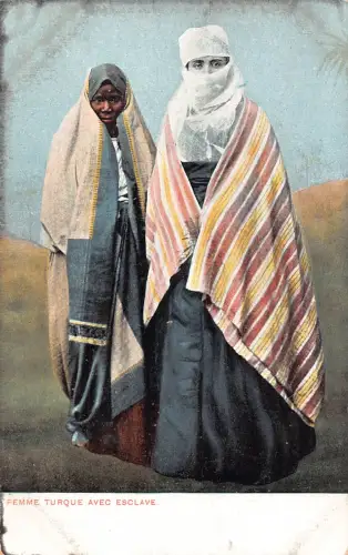 B613 Ägypten Femme Turque Avec Esclave Ureinwohner Frauen Ethno Vintage Postkarte