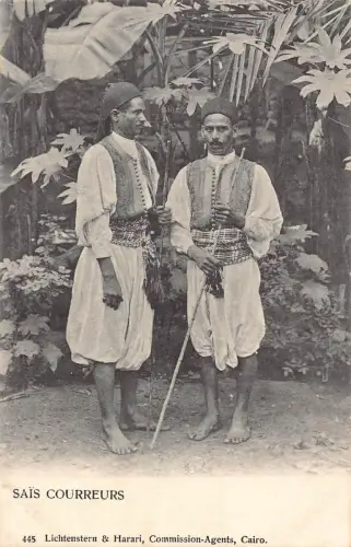 L550 Ägypten Sais Courreurs Ethno Vintage Postkarte