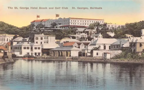 B160 Bermuda St George Hotel Beach and Golf Club Vintage Postkarte