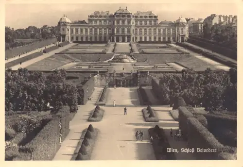 B134 Österreich Wien Schloss Belvedere Schloss RPPC Vintage Postkarte