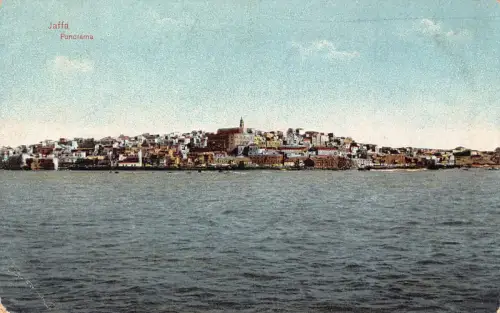 B158 Israel Tel Aviv Jaffa Panorama Vintage Postkarte