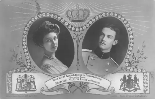 L065 Deutsches Königtum Herzog und Herzogin von Braunschweig 1914 alte Postkarte