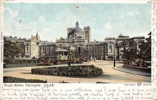 L069 England Harrogate Royal Baths 1903 Postkarte