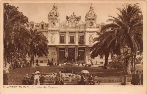 A872 Monaco Monte Carlo Entree du Casino Eingang Vintage Postkarte