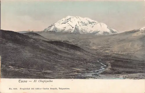 A813 Chile Tacna El Chupiquina Berg Vintage Postkarte