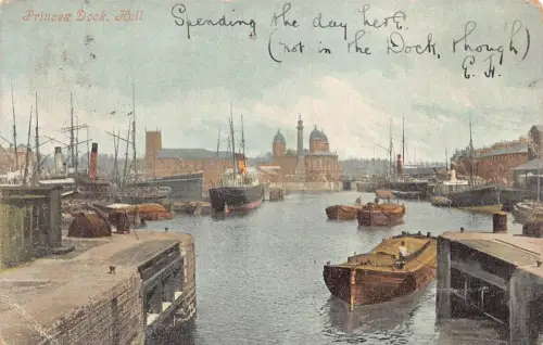 L069 England Rumpf 1903 Princess Dock Boote Schiffe Postkarte