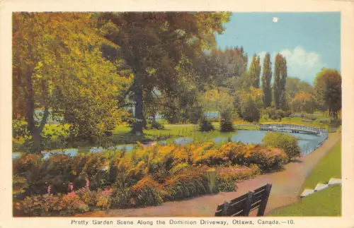 C006 Kanada, Ottawa, Garten Vintage Postkarte