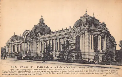 C005 Frankreich, Paris, Petit Palais Vintage Postkarte