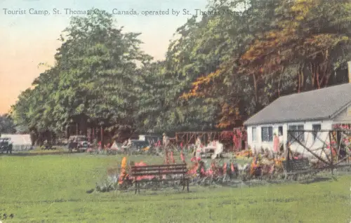 C006 Kanada, Tourist Camp, St.Thomas, Ont. alte postkarte