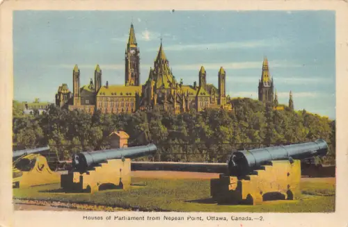 C006 Kanada, Ottawa, Houses of Parliament von Nepean Point Vintage Postkarte