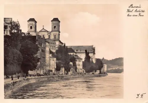 Deutschland Passau Hfal Archiektur am Inn RPPC Vintage Postkarte C441