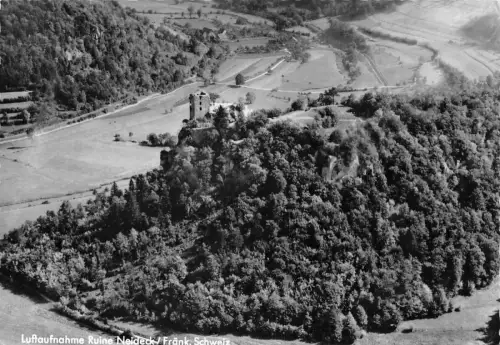 Deutschland Laufaufnahme Ruine Neideck Fraenk Schweiz RPPC Postkarte C442