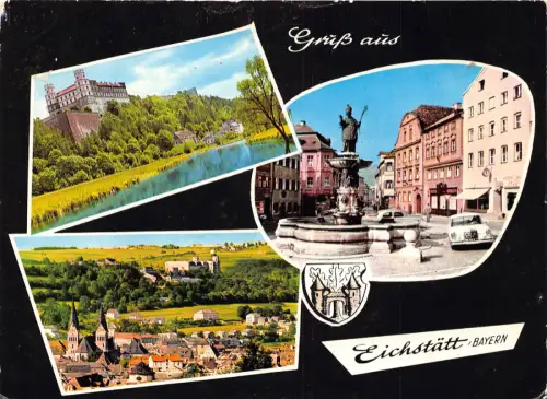 Deutschland Gruss aus Eichstätt Bayern Mehransicht Vintage Postkarte C442