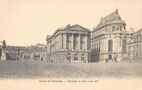 C009 Frankreich, Palais de Versailles-Chapelle et Aile Louis XV Vintage Postkarte