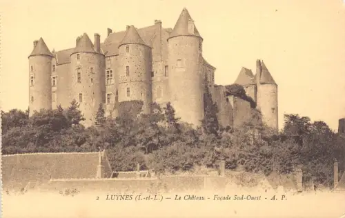 C009 Frankreich, Luynes, Le Chateau - Fassade Sud-Ouest Vintage Postkarte