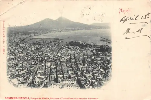 A875 Italien Neapel Neapel Gesamtansicht 1901 alte Postkarte