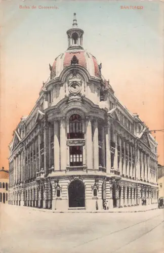 A877 Chile Santiago Bolsa de Comercio Vintage Postkarte