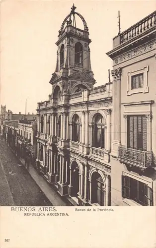 A877 Argentinien Buenos Aires Banco de Provincia Bank Vintage Postkarte