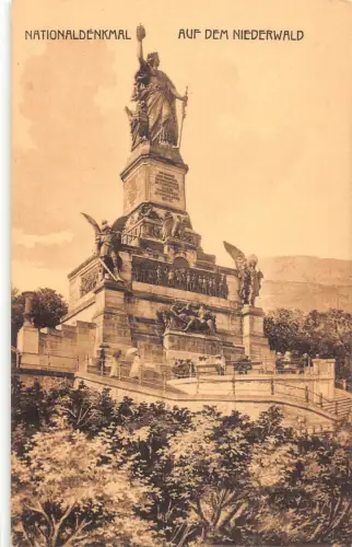 L165 Deutschland Niederwald Nationaldenkmal Denkmal Vintage Postkarte