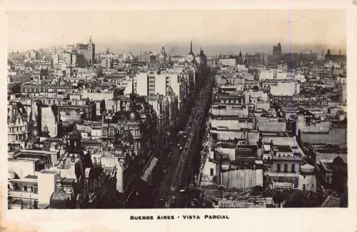 A878 Argentinien Buenos Aires Teilansicht RPPC Vintage Postkarte