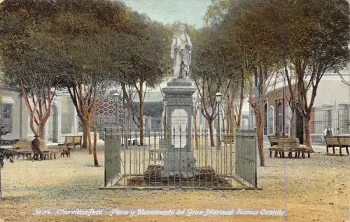 A878 Peru Chorrillos Plaza y Monumento del Gran Mariscal Ramon Platz Postkarte
