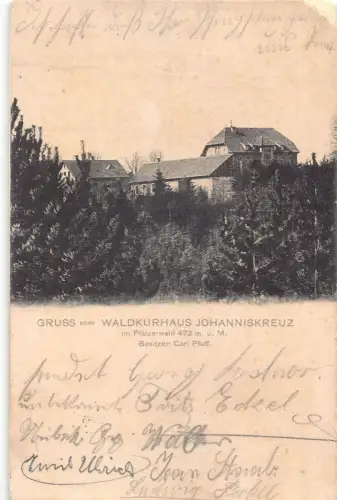 L165 Deutschland 1906 Gruss vom Waldkurhaus Johanniskreuz Pfaelzerwald AK