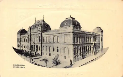 A879 Uruguay Montevideo Universidad Universität Passepartout Postkarte