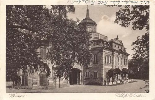L167 Deutschland 1926 Schloss Weimar Belvedere alte Postkarte