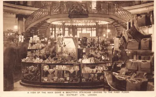 A883 England London Whiteley Ltd Main Dome and Staircase Postkarte