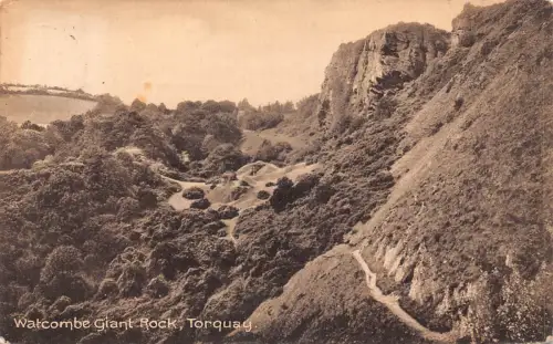A883 England 1920 Watcombe Giant Rock Torquay Vintage Postkarte