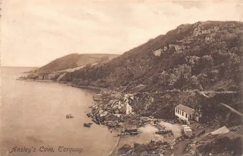 A885 England Torquay 1913 Anstey's Cove Vintage Postkarte