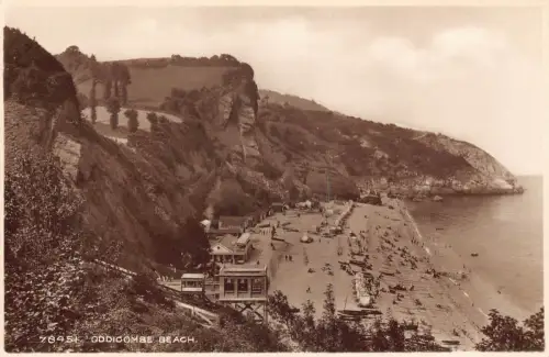A885 England Torquay Oddicombe Beach Postkarte