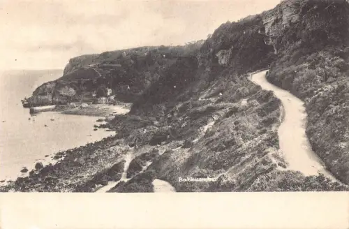 A885 England Babbacombe Beach Cliffs Vintage Postkarte