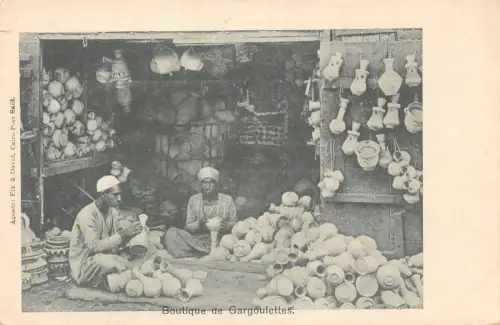 B621 Ägypten Boutique de Gargoulettes Keramikladen Verkäufer Eingeborene Postkarte