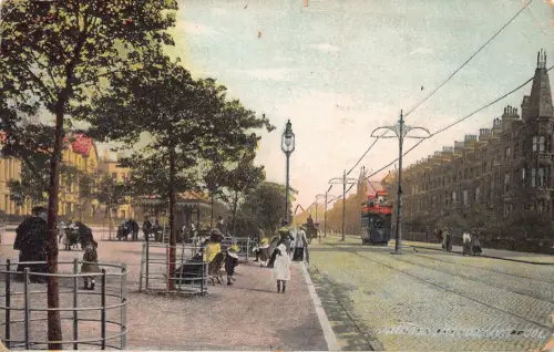 B623 England Princess Avenue Liverpool Doppeldecker Straßenbahn Vintage Postkarte
